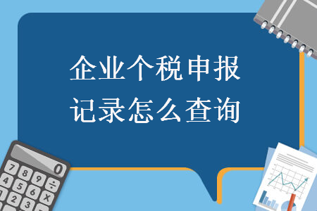 企業(yè)個(gè)稅申報(bào)記錄怎么查詢