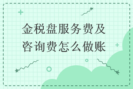 金稅盤服務(wù)費(fèi)及咨詢費(fèi)怎么做賬