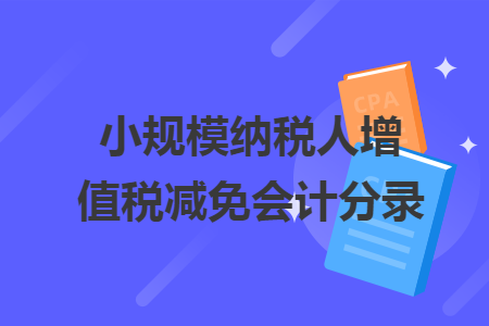 小規(guī)模納稅人增值稅減免會(huì)計(jì)分錄