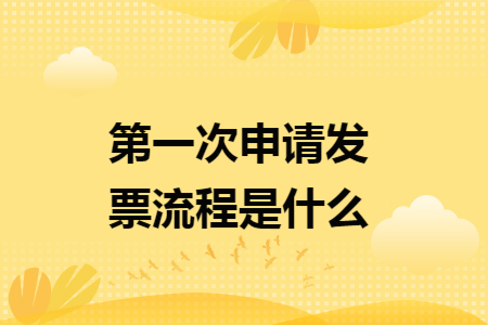 第一次申請(qǐng)發(fā)票流程是什么