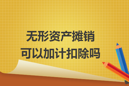 無形資產(chǎn)攤銷可以加計扣除嗎