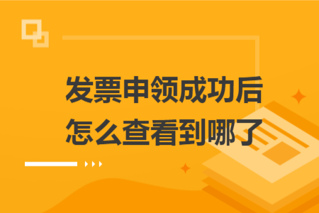 發(fā)票申領成功后怎么查看到哪了