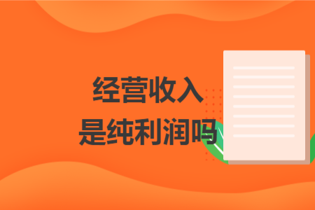 經(jīng)營收入是純利潤嗎