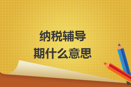 納稅輔導(dǎo)期什么意思