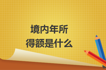 境內(nèi)年所得額是什么