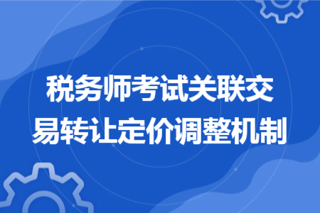 稅務(wù)師考試關(guān)聯(lián)交易轉(zhuǎn)讓定價調(diào)整機制